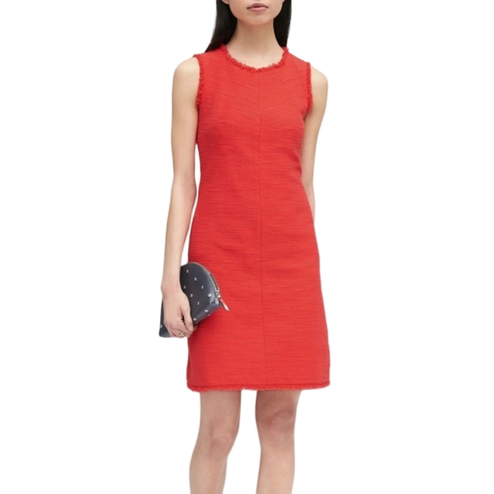 Banana Republic Frayed Edge Tweed Dress Size 4